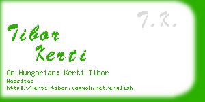 tibor kerti business card